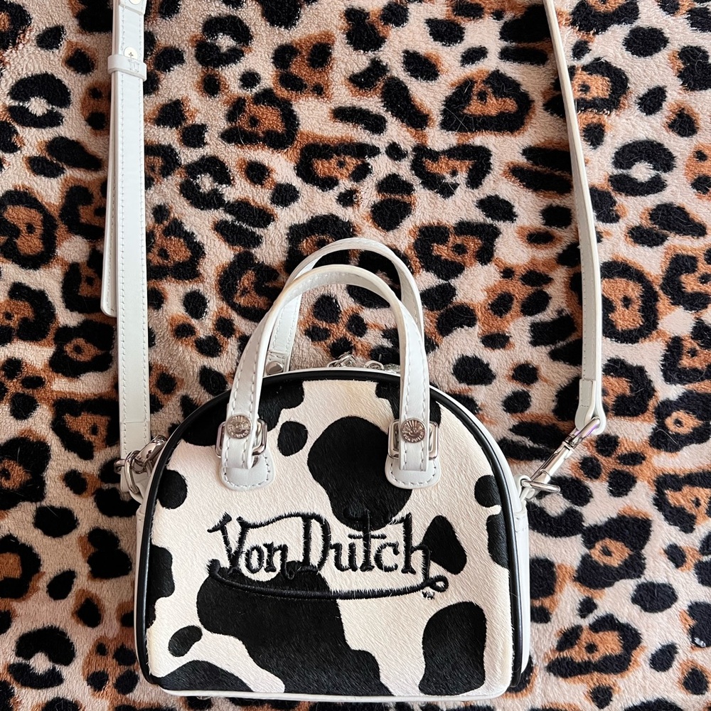 Von Dutch Cow Print Mini Bag